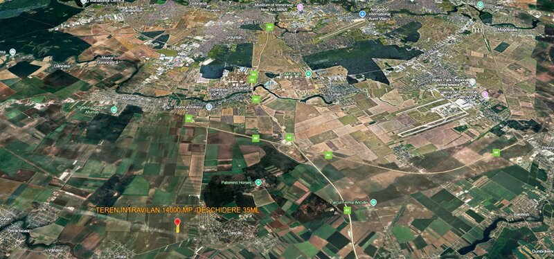 Dascalu, teren intravilan 14000 mp, 35 m deschidere.